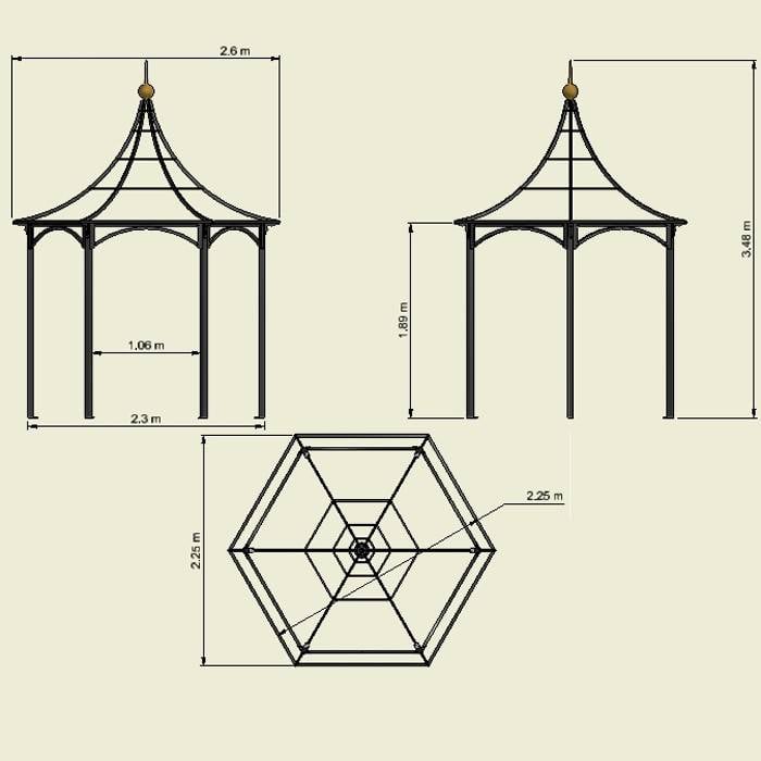 Hex Gazebo Sizes